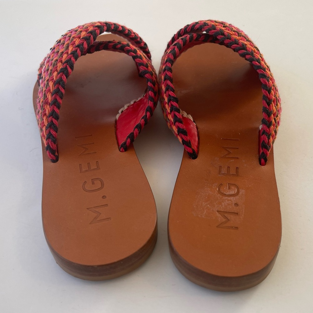 M. Gemi The Cecilia Sandal Leather Sole Woven Uppers 36.5 - Picture 8 of 8